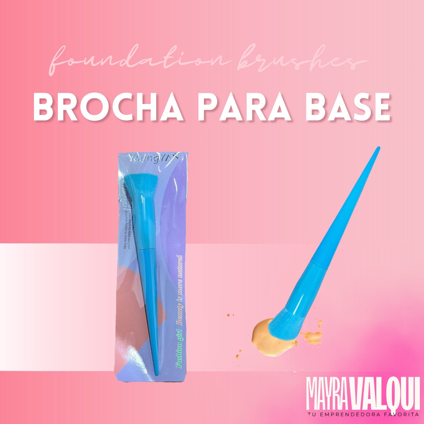 BROCHA PLANA AZUL