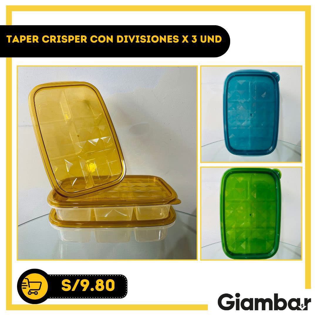 TAPER CRISPER CON DIVISIONES X 3 UND