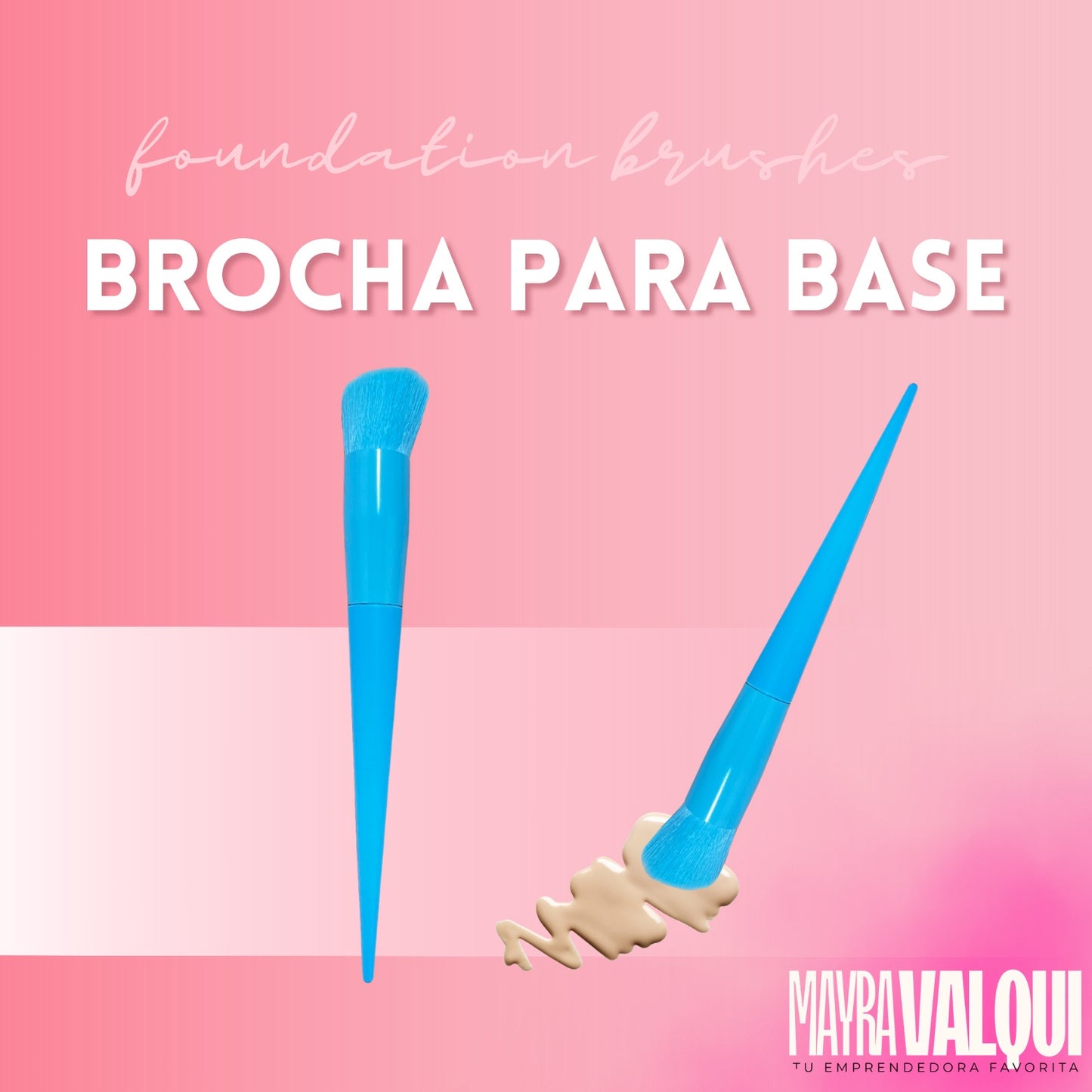 BROCHA PLANA AZUL
