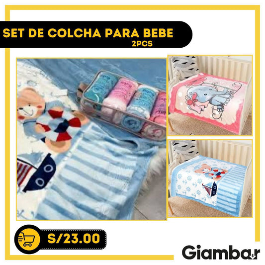 SET DE COLCHA PARA BEBE 2PCS