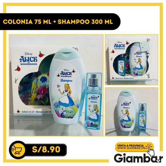 COLONIA 75ML + SHAMPOO 300ML ALICIA EN EL PAIS DE LAS MARAVILLAS
