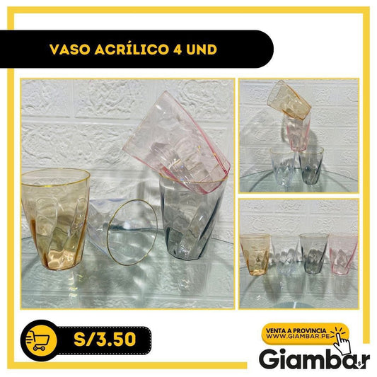 VASO ACRILICO 4 UND