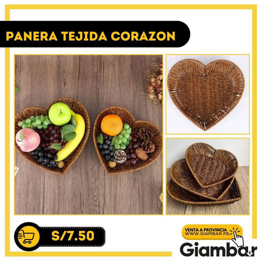 PANERA TEJIDA CORAZÓN