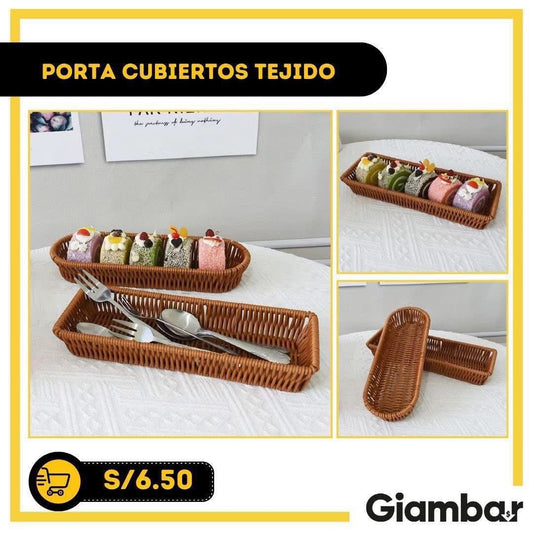 PORTA CUBIERTOS TEJIDO